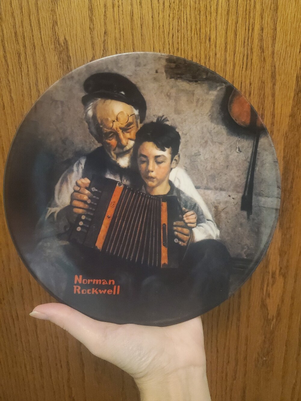 Knowles Norman Rockwell Plate "The Music Maker"
